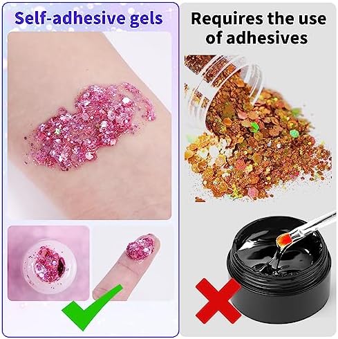 Vue 6 de Gel Paillettes Visage