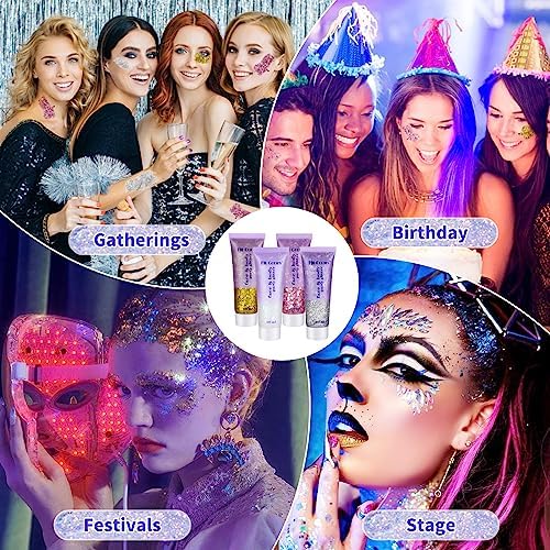 Vue 7 de Gel Paillettes Visage