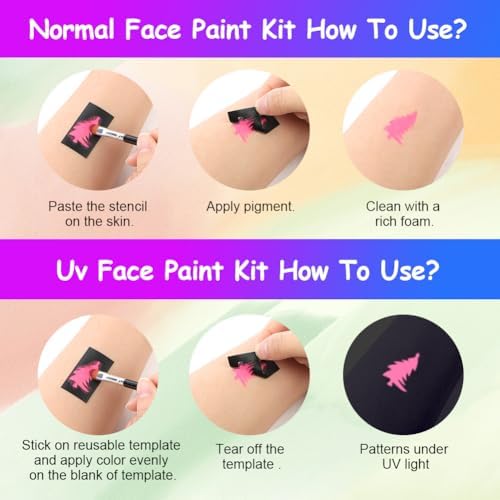 Vue 5 de Uraqt Pcs Peinture Corporelle