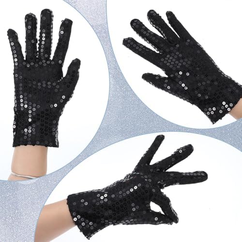 Vue 4 de Gants Paillettes Pour