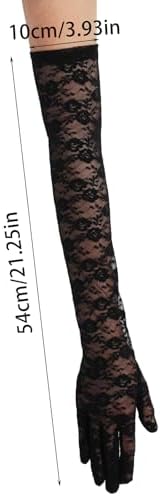 Vue 2 de Gants Longs En Dentelle