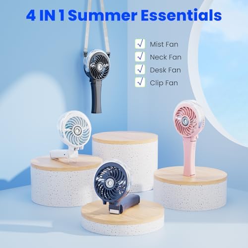 Vue 4 de Handfan Ventilateur Brumisateur Portable