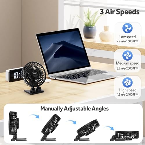 Vue 5 de Bigqin Mini Ventilateur Portable
