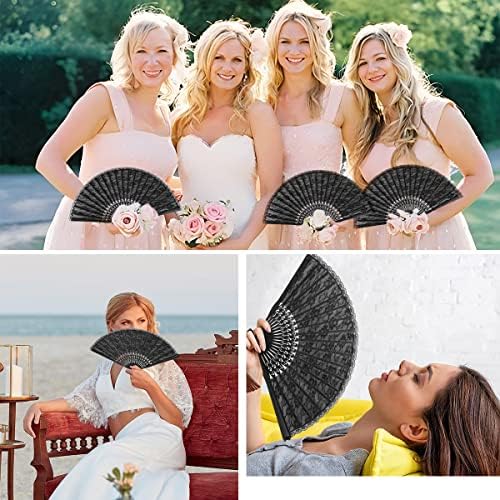 Vue 6 de Izoel Eventail Mariage Dentelle