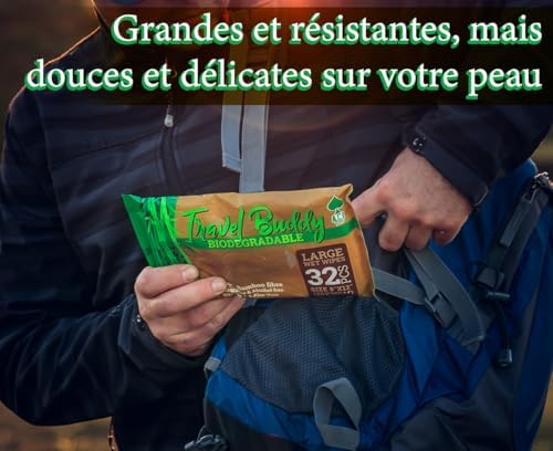 Vue 4 de Lingettes Humides Larges Biodegradables