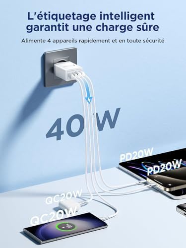 Vue 2 de Aioneus Chargeur Usb