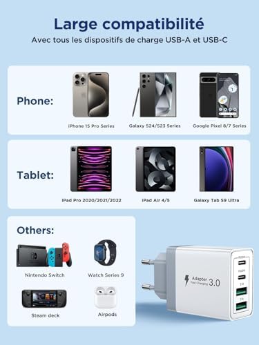 Vue 6 de Aioneus Chargeur Usb