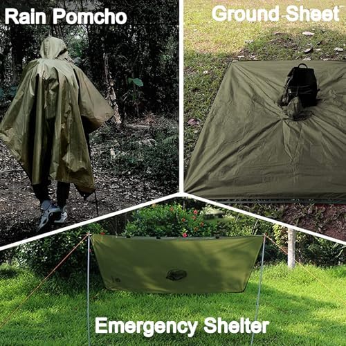 Vue 4 de Poncho Pluie Impermeable Avec