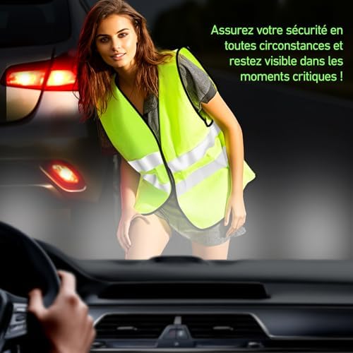 Vue 2 de Aerzouser Gilet Jaune Voiture