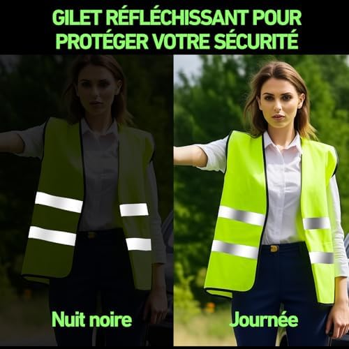 Vue 4 de Aerzouser Gilet Jaune Voiture