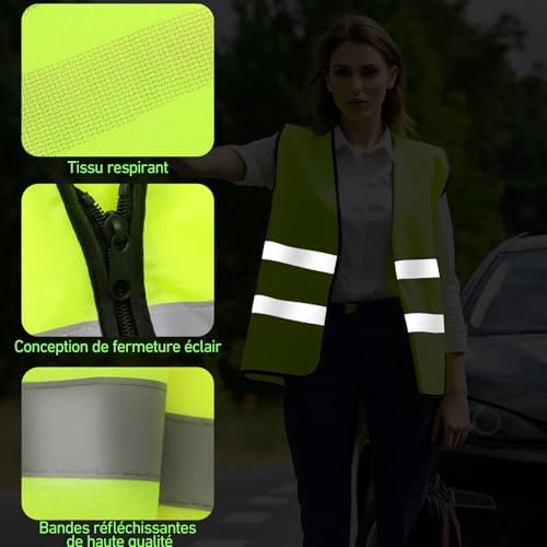 Vue 5 de Aerzouser Gilet Jaune Voiture