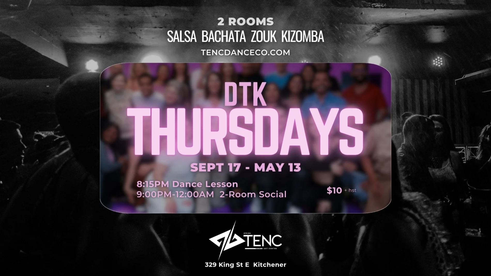 Salsa Bachata - Kiz Zouk 2-Room Thursdays