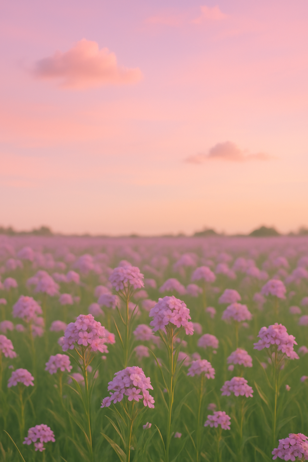 Pink Flower Field
