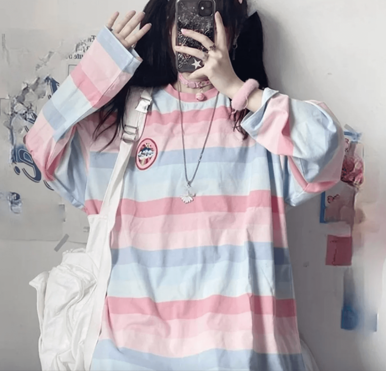 Etsy: Y2kcutegems, Harajuku Rainbow sweatshirt