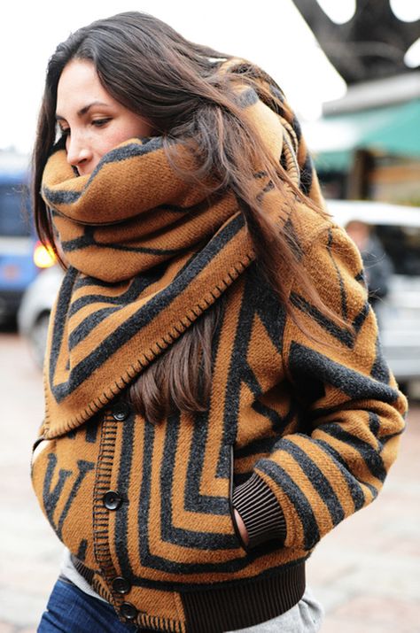 Street Style Throw Down!: Who Wore this Louis Vuitton Scarf-Jacket Best?