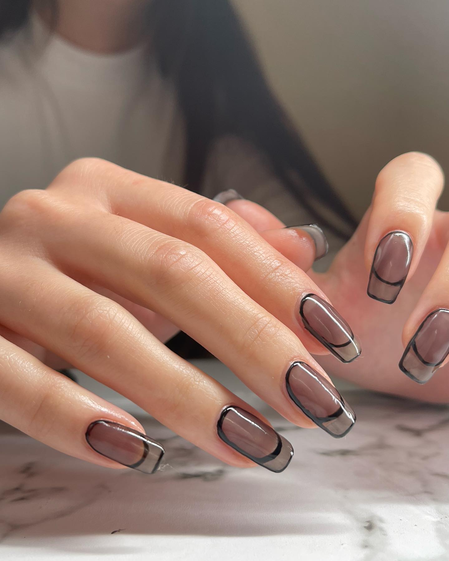 Minimalist Edge with a Soft Goth Flair: Styling The Black French Tip (Inspo)