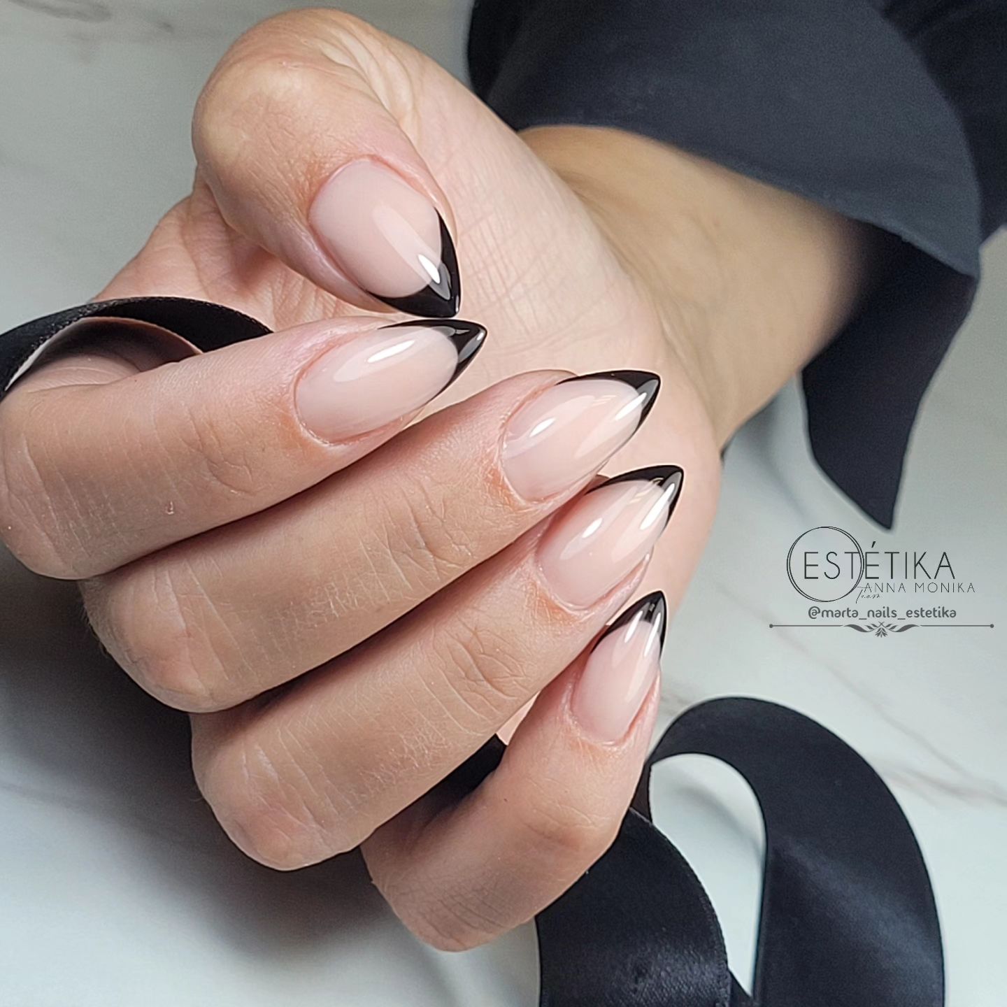 Flaunt Your Dark Feminine Side: 11+ Sophisticated Black French Tip Looks