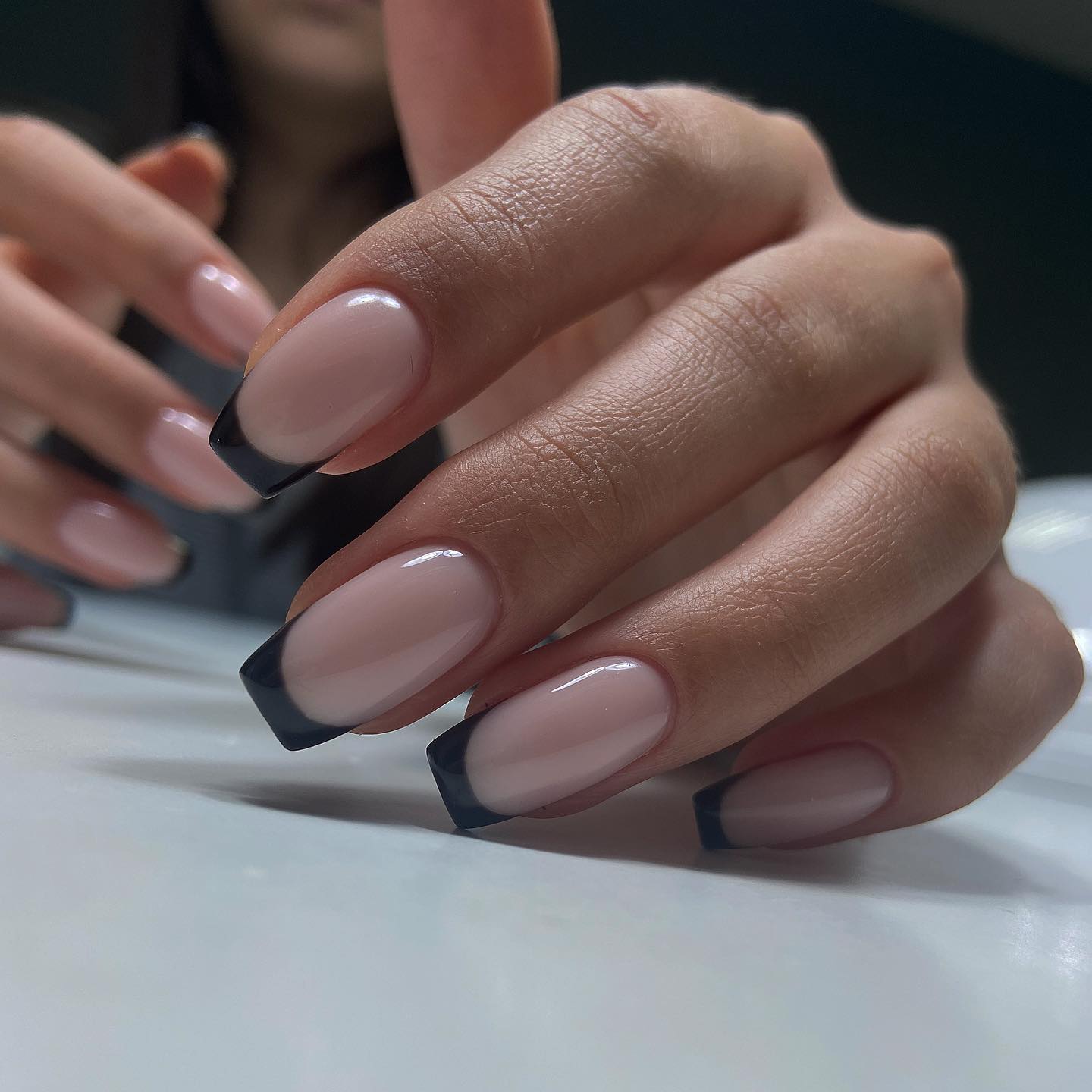 Minimalist Edge with a Soft Goth Flair: Styling The Black French Tip (Inspo)