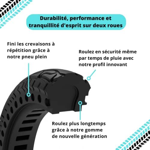 Vue 4 de Pneus Plein Trottinette Electrique