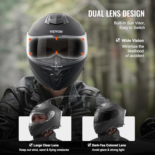 Vue 4 de Vevor Casque De Moto