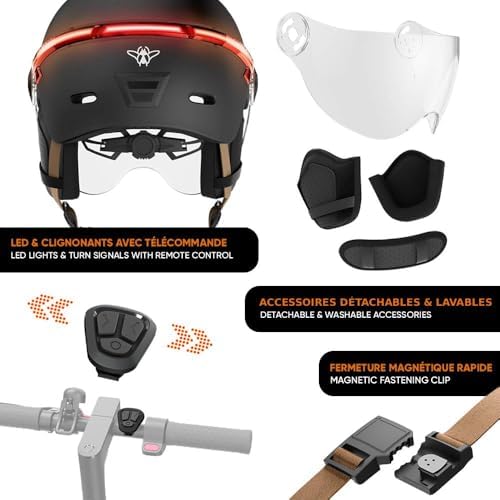 Vue 5 de Casr Glow Casque Led