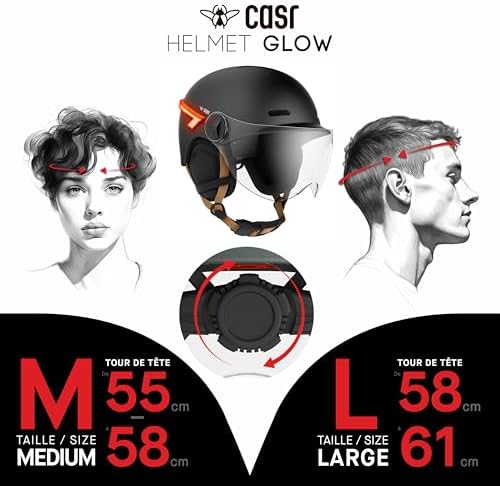 Vue 6 de Casr Glow Casque Led