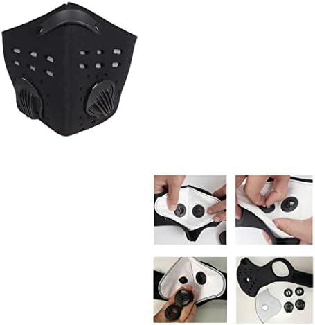 Vue 2 de Masque Antipoussière Noir Sport