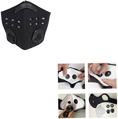 Vue 3 de Masque Antipoussière Noir Sport