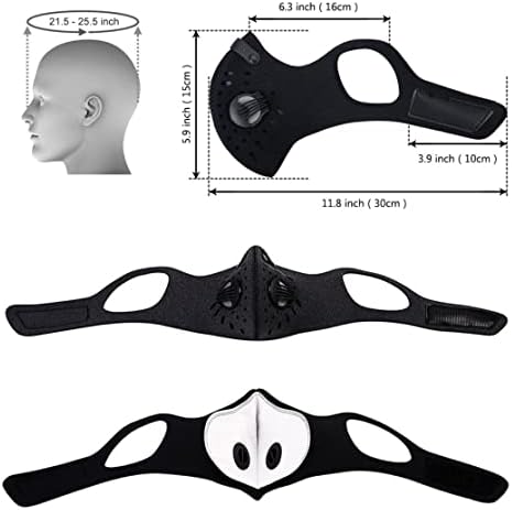 Vue 7 de Masque Antipoussière Noir Sport