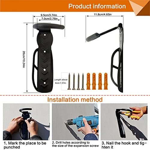 Vue 4 de Support Mural Pour Scooter