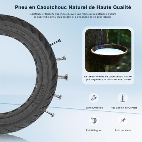 Vue 4 de Pneu Plein Pour Ninebot