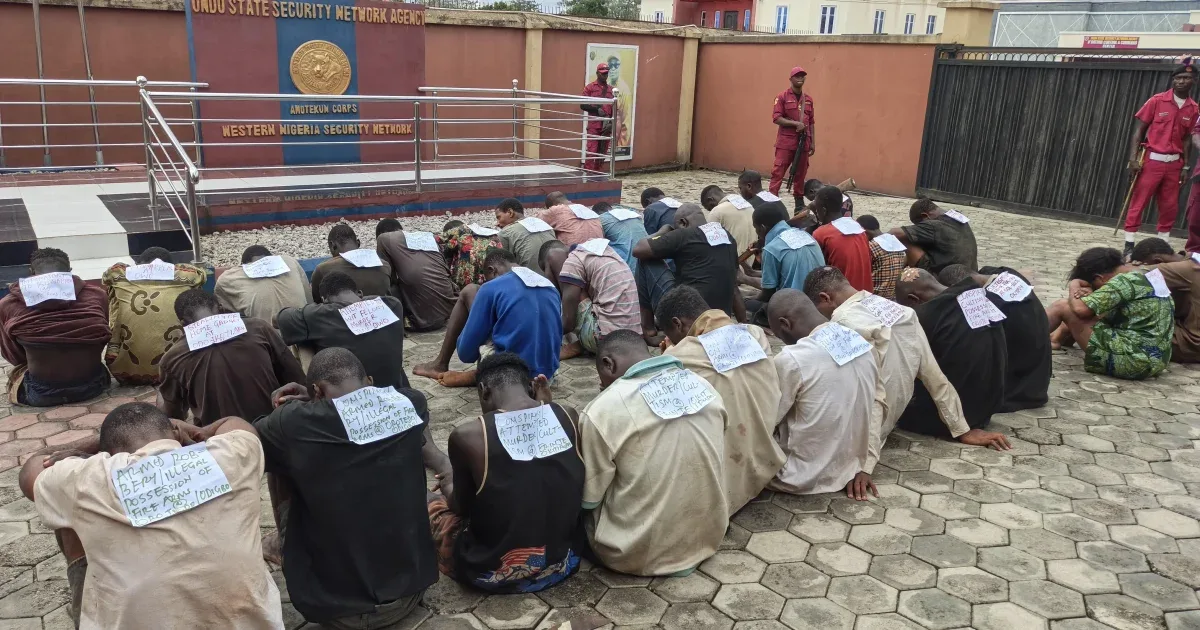 Amotekun Parades 46 Suspects Including Ex-Speaker’s Burglars
