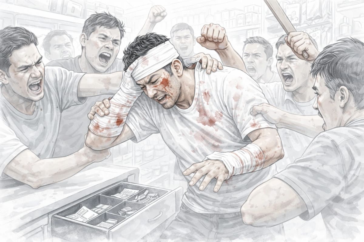 Rokok dan Uang Curian Dikembalikan, Pelaku Luka Serius Diamuk Massa, Korban Pilih Berdamai