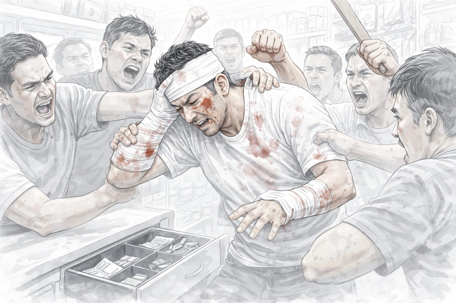 Rokok dan Uang Curian Dikembalikan, Pelaku Luka Serius Diamuk Massa, Korban Pilih Berdamai