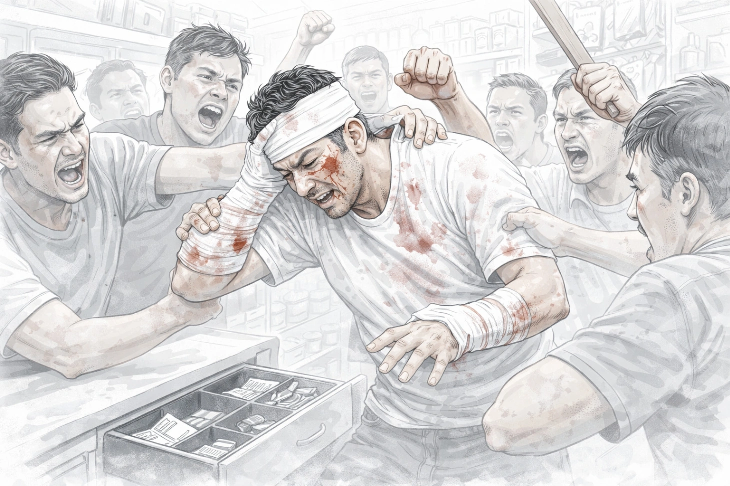 Rokok dan Uang Curian Dikembalikan, Pelaku Luka Serius Diamuk Massa, Korban Pilih Berdamai