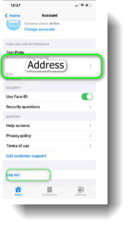 Updating Address in EFS App