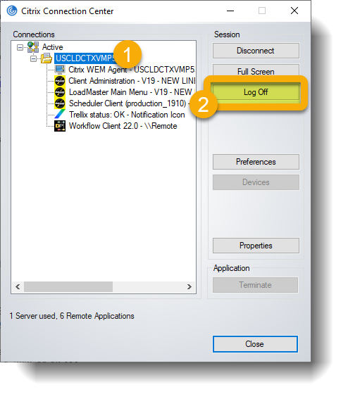 Citrix Connection Center