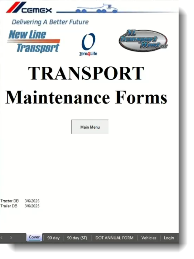 Main menu Screenshot