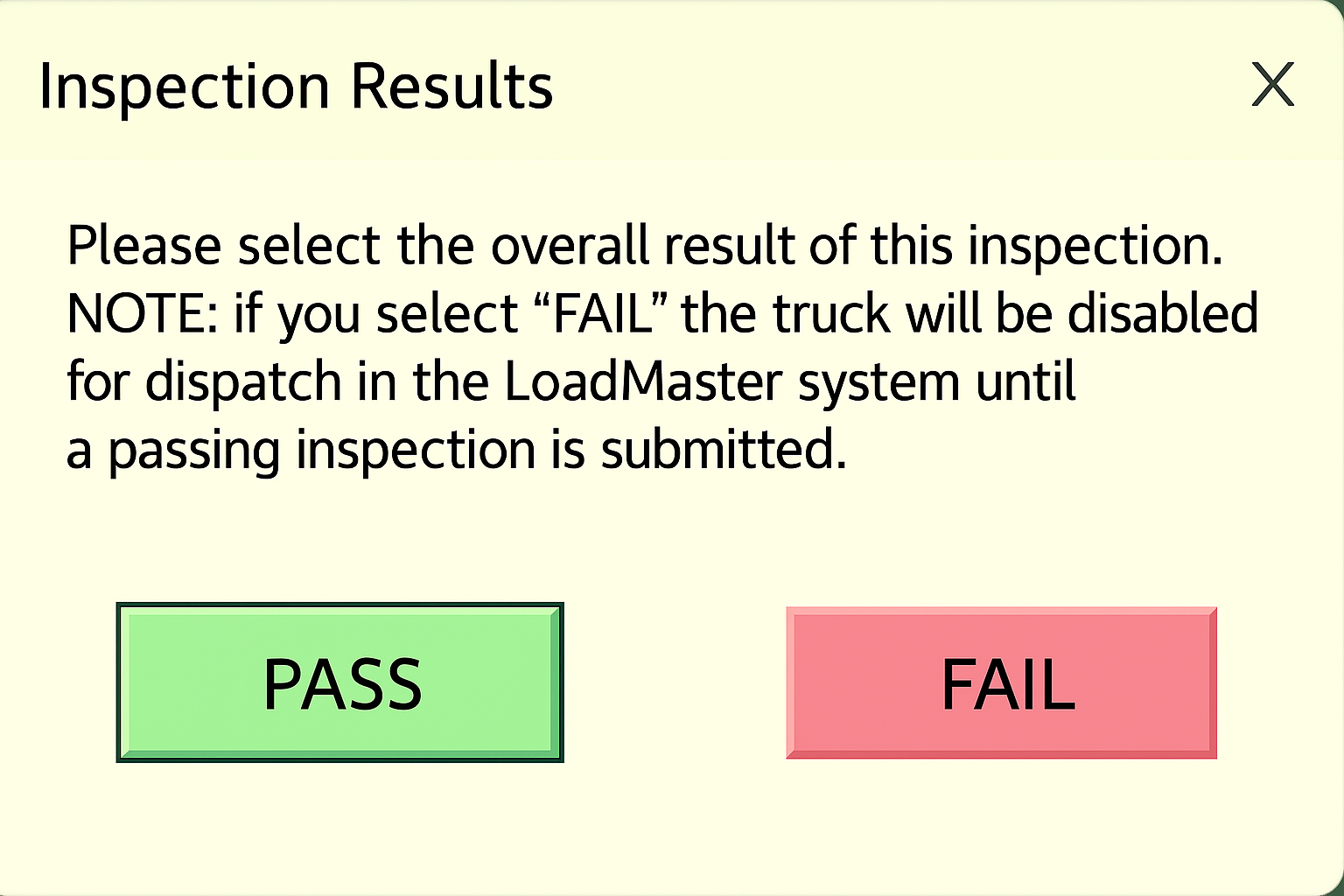 fail inspection screenshot