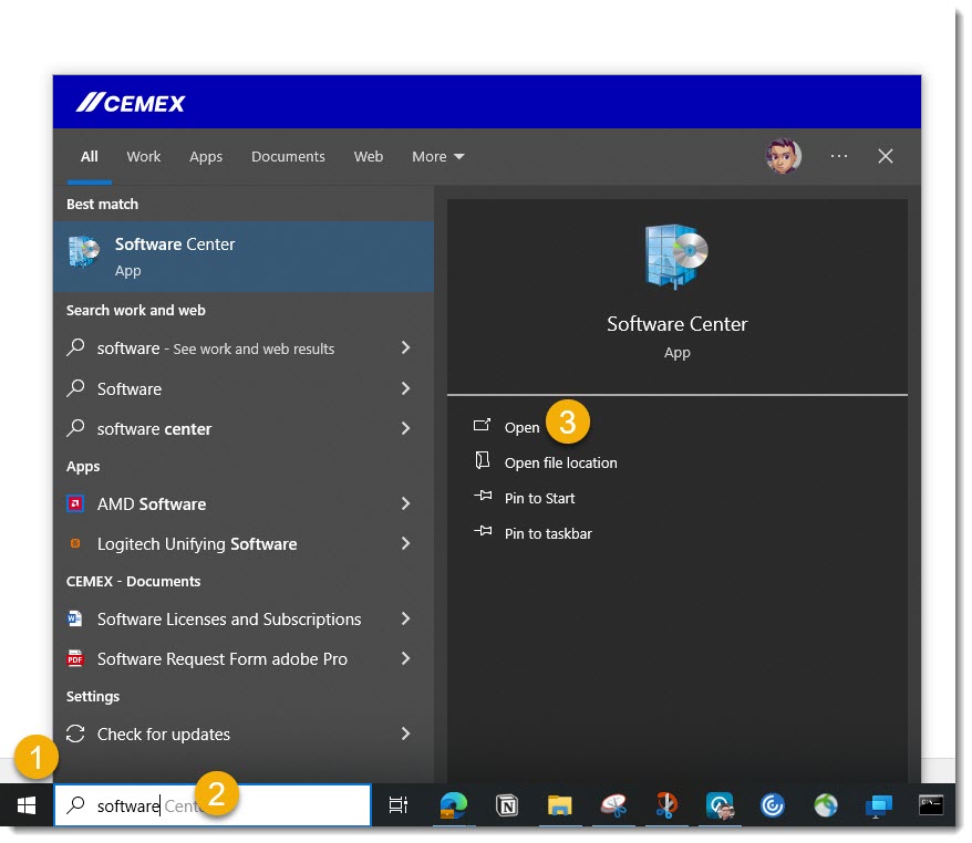 SoftwareCenter Access