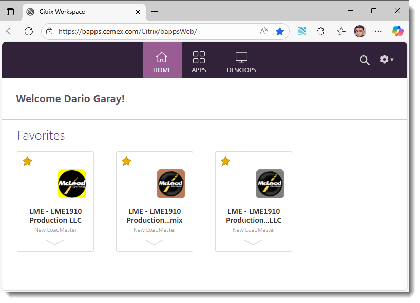 LoadMaster icon in Citrix