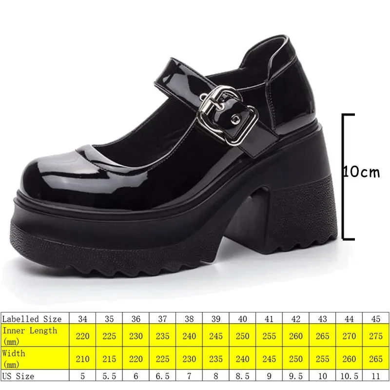 Fujin 10cm Patent Genuine Leather Breathable - image 2