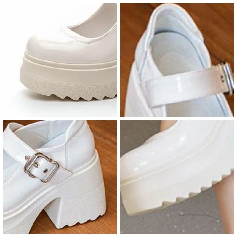 Fujin 10cm Patent Genuine Leather Breathable - image 3