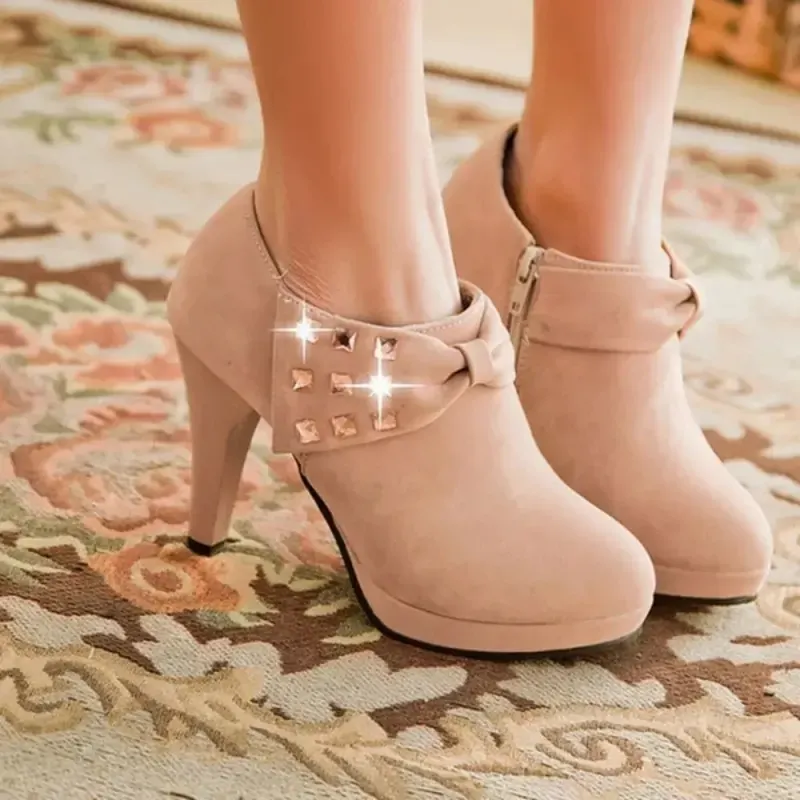 Apricot Pumps Platform High Heels - image 3