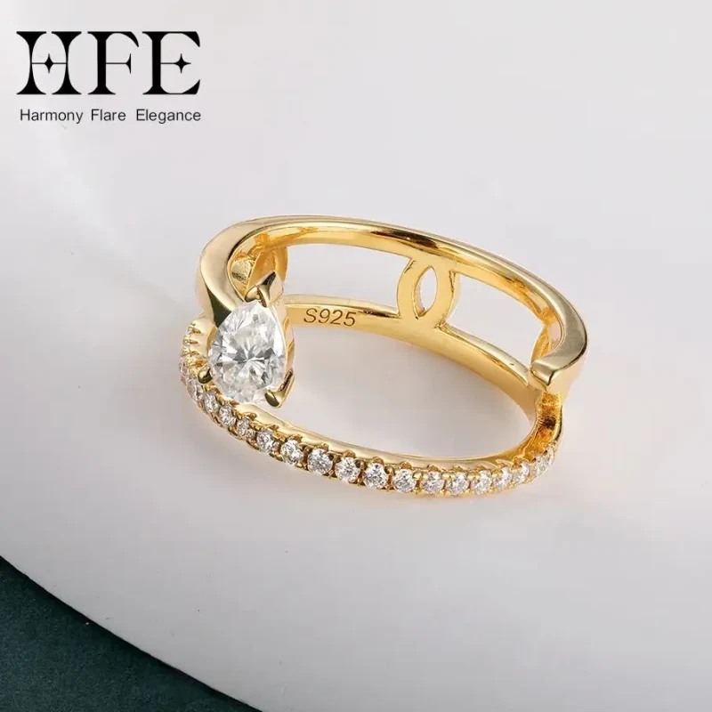 H Women's Irregular Hollow Ring Laboratory - image 1