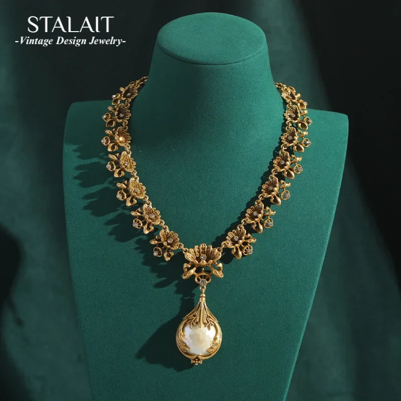 Elegant Baroque Pearl Necklace for Women - image 1