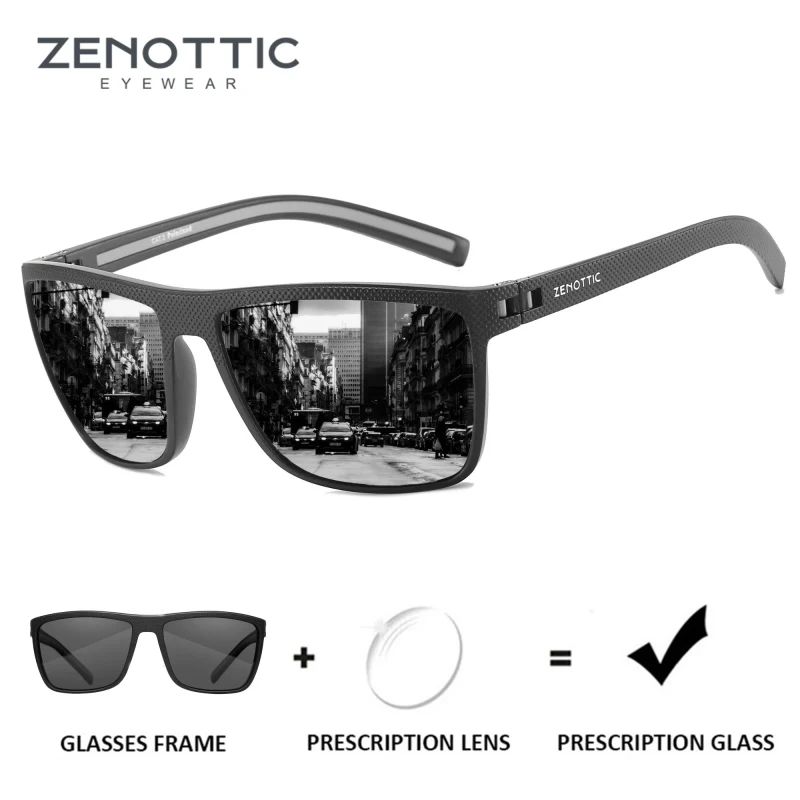 ZENOTTIC Retro Square Polarized Prescription Sunglasses - image 1