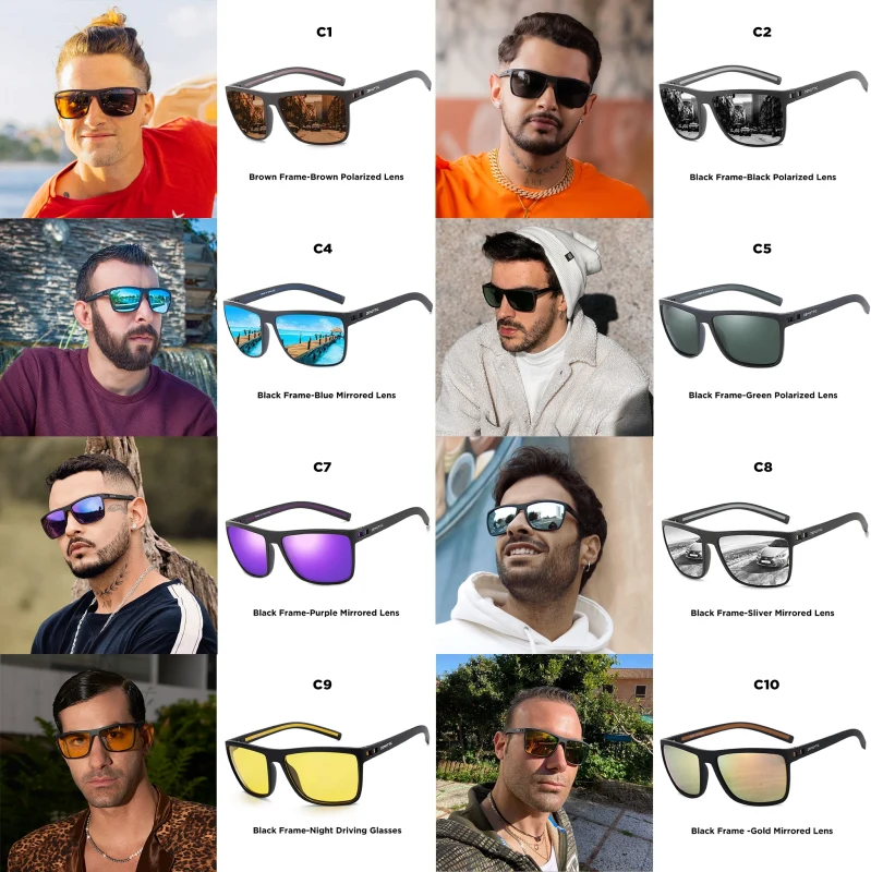 ZENOTTIC Retro Square Polarized Prescription Sunglasses - image 2