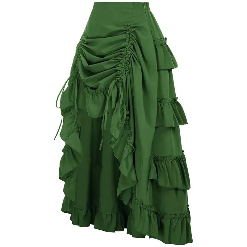 Women Skirts Vintage Renaissance Length Adjustable Skirt - image 2
