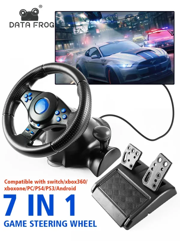 DATA FROG Racing Steering Wheel with Vibration - image 1